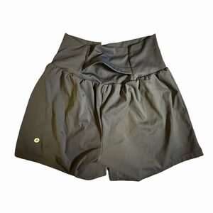 Halara Women's Long Super High-Waisted 5" Small Yoga‎ Shorts Mood Indigo Blue